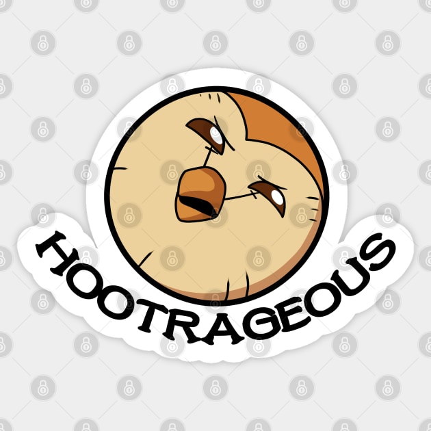 Hootrageous Sticker by Sepheria